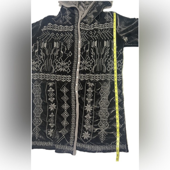 NWT Anthropologie Kyla Seo gray/pewter velour hooded open front jacket size XXL - Picture 8 of 8